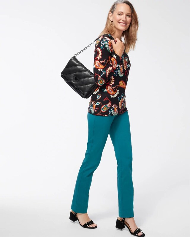 Touch of Cool Multi Paisley Layering Tee - image 2